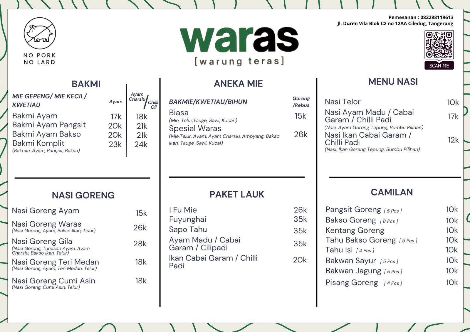 Menu 1 WARAS